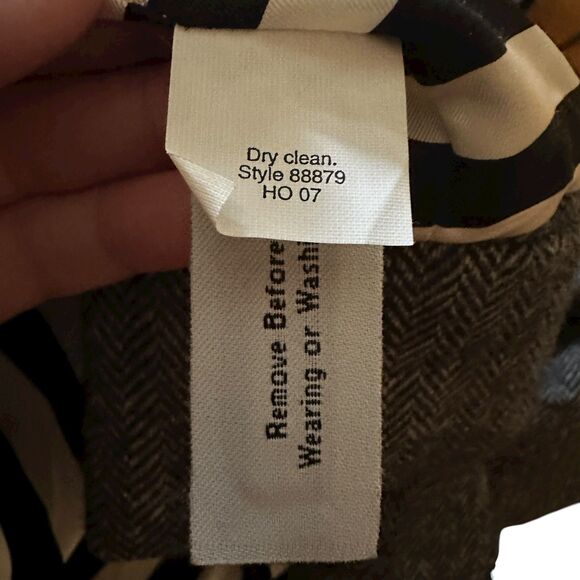 J. Crew Grey Tweed 100% Wool Silk Lined Ruffle Collar Preppy Jacket Size 6 - Picture 3 of 6